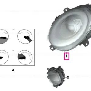 Right headlight, white turn indicator - BMW - Mini Mai ieftin