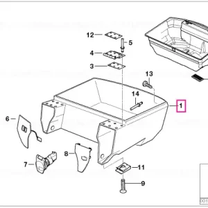 Bottom part f top case with ZV NACHTSCHWARZ - BMW Motorrad Ofertă limitată