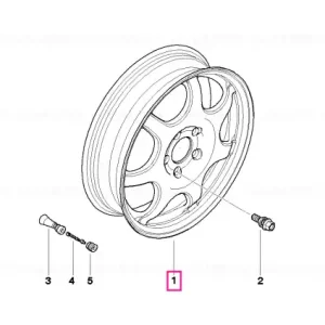 Calitate înaltă Emergency wheel, light alloy 5JX19     ET:40 - BMW