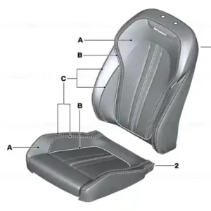 Capac spătar confort piele stânga INDIVIDUAL - BMW Cel mai vândut