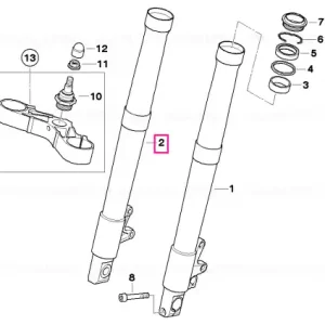 Slider tube right - BMW Motorrad Preț redus