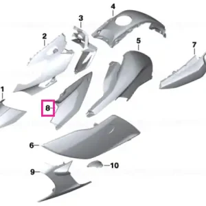 Reducere de preț Capac rezervor sectiune sup dreapta DARK-SLATE - BMW Motorrad