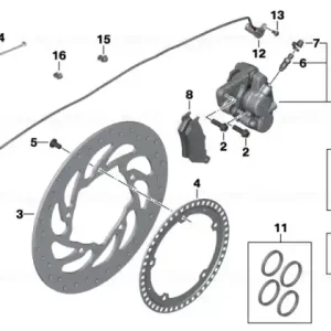 Brake caliper, rear - BMW Motorrad Reducere