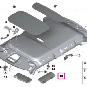 Ieftin Sun visor, side, left SCHWARZ - BMW - Mini