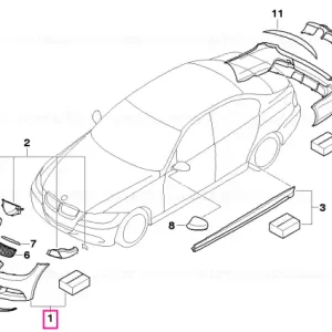 BMW Performance Aero Pack, front, pr. SIDEMARKER Expediere rapidă