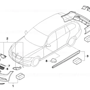 BMW Performance Aero Pack, rear, painted ALPINW. 3 (300) Comandă acum