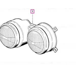 Twin headlight adjustable right - BMW Retur ușor