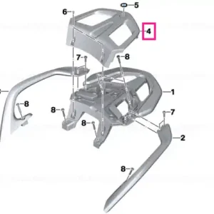 Ofertă specială Luggage rack, upper section WHITE-ALU 3 - BMW Motorrad