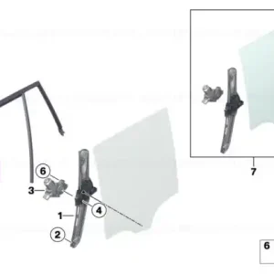Window guide, left rear door - BMW Promoție