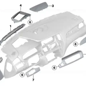 Trim plansa bord Fineline PERLGLANZ CHROM - BMW Ofertă de sezon
