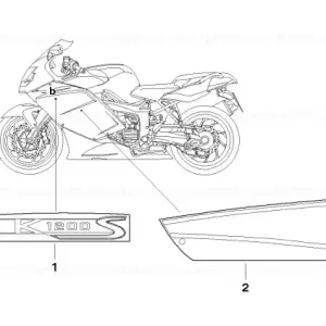 Model letteringK1200S, right SILBER/WEISS - BMW Motorrad Ofertă specială