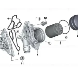 Ultima șansă Carcasă termostat cu termostat 116 CEL - BMW