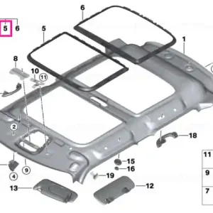 Lichidare de stoc Frame, panorama glass roof, front SCHWARZ - BMW - Mini