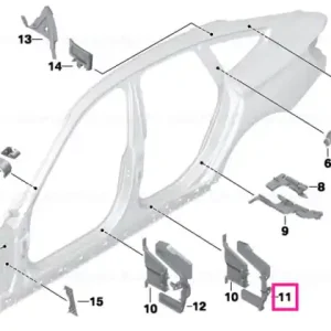 Shaped part, B-pillar, outer rear right - BMW Cel mai vândut