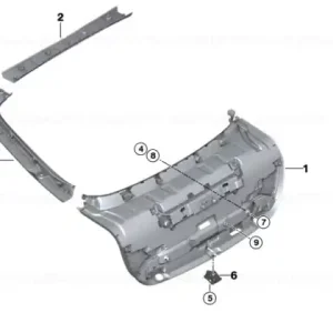 Chilipir Ornament lateral interior dreapta SCHWARZ - BMW