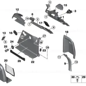 Transport gratuit Left trunk flap SCHWARZ - BMW