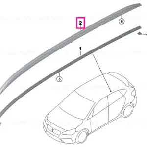 Roof rails, silver burnished, left - BMW Expediere rapidă