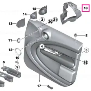 Livrare rapidă Foam part, door, front left - BMW - Mini