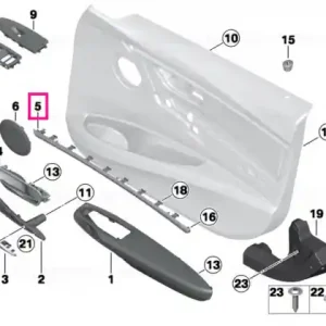 Accent strip, front right SCHWARZ HOCHGL. - BMW Reduceri