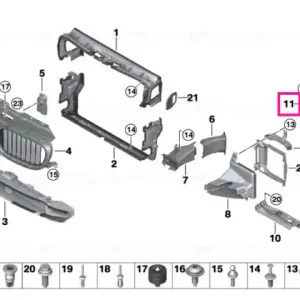Retur gratuit Air duct, sidewall, inner right - BMW