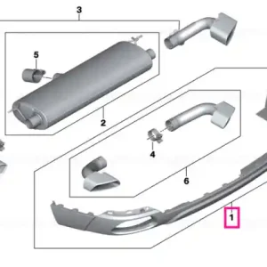 Set trim tub eșapament crom, M PERFORMANCE - BMW Plată sigură