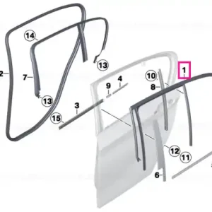 Reducere specială Window guide, left rear door - BMW