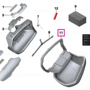 Capac carcasă cu cadru balamă, stânga RACING-RED - BMW Motorrad Reducere specială