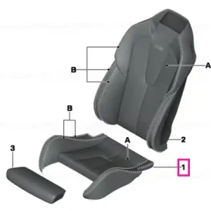 Capac scaun piele stânga, INDIVIDUAL - BMW Retur ușor