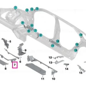 Shaped part, A-pillar, bott centre left - BMW Livrare rapidă