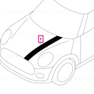Decorative strip front left SCHWARZ - BMW - Mini Calitate înaltă