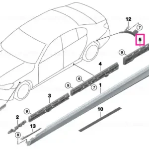 Retaining strip, sill, rear right - BMW Ieftin