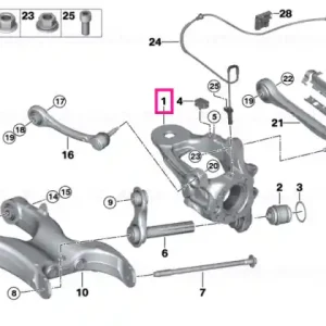 Wheel carrier, rear left - BMW Discount