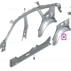 Wheel arch outer rear right - BMW Livrare gratuită