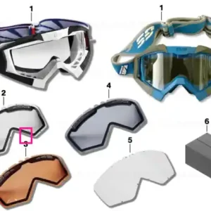 Dual lens Enduro GS goggles, orange - BMW Motorrad Doar azi