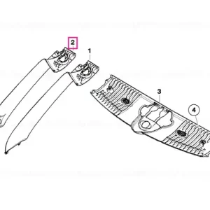 Plată securizată Capac stâlp A dreapta MINI HIFI - BMW - Mini