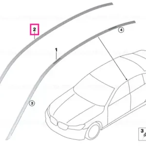 Comandă acum Roof moulding prime-coated right - BMW