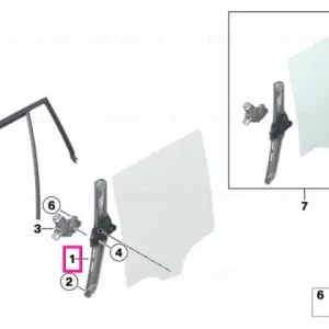 Window lifter without motor, rear left - BMW Disponibil imediat