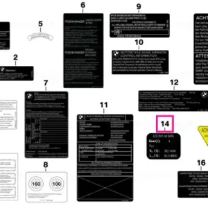 Label "Noise Instruction" ECE - BMW Motorrad Transport gratuit