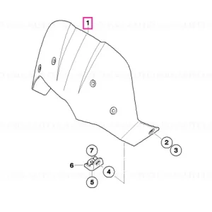 Doar azi Windshield, high, tinted H=220MM - BMW Motorrad