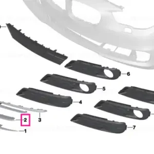 Chilipir Protective strip, side, left BASIS - BMW