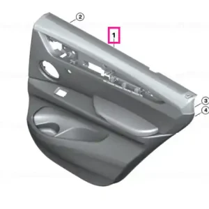 Retur ușor Door lining leather rear right MOKKA - BMW