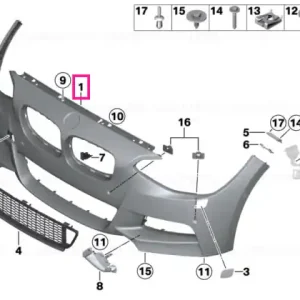 Capac trim bara protecție fată -M- - BMW Reducere extra