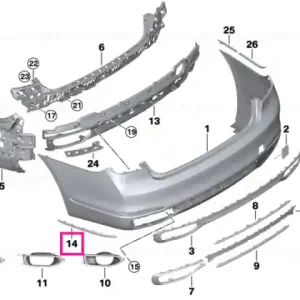 Retur ușor Moulding rocker panel rear left - BMW