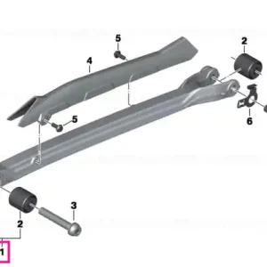 Doar azi Strut paralelogram argintiu - BMW Motorrad