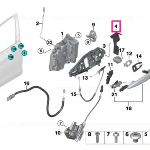 Adapter, support, front left - BMW Super ofertă
