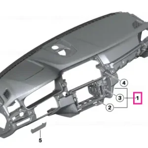 Calitate înaltă Instrument panel SCHWARZ/MOKKA - BMW