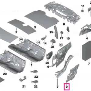 Retur ușor Sound insulating door rear left - BMW