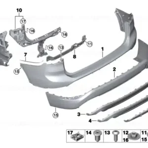 Reducere extra Ornament protecție subcaroaj, aprimat, spate SPORT LINE - BMW