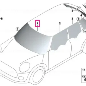 Windshield, heated, rain/light/condens. - BMW - Mini Preț mic