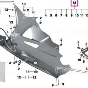 Plată securizată Set, piese montaj, spoiler motor, CFK - BMW Motorrad